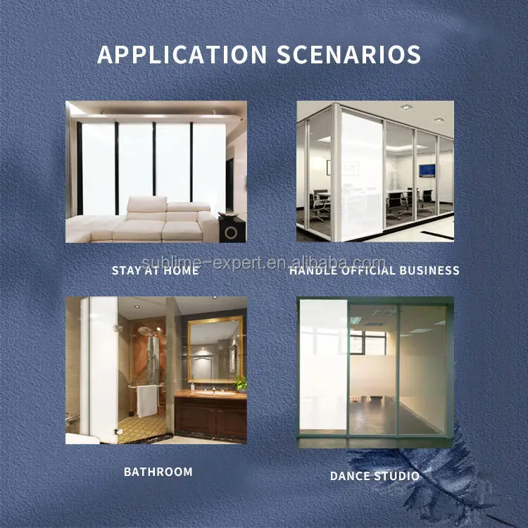 Clear PDLC Smart Film Window Adjustable Switchable Privacy Control with Remote for Apartment or Kitchen Smart Tint PDLC Window