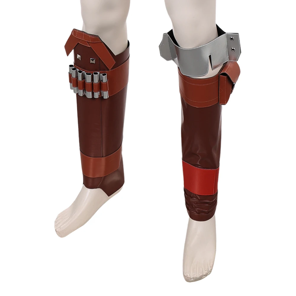 Din Djarin Cosplay Knight Belt Leg Covers Movie Space Battle Roleplay Waistband Gun Bag Halloween Carnival Accessories Gifts view 3