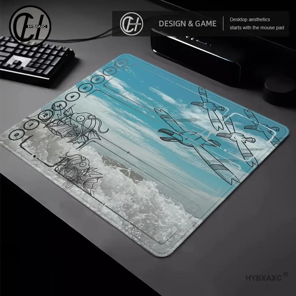 HYBXAXC Ocean Fish Bird Mouse Pad Small Mouse Pad Desk Pad Desktop Computer Keyboard Wireless Mouse Boy Girl Gift for Play games