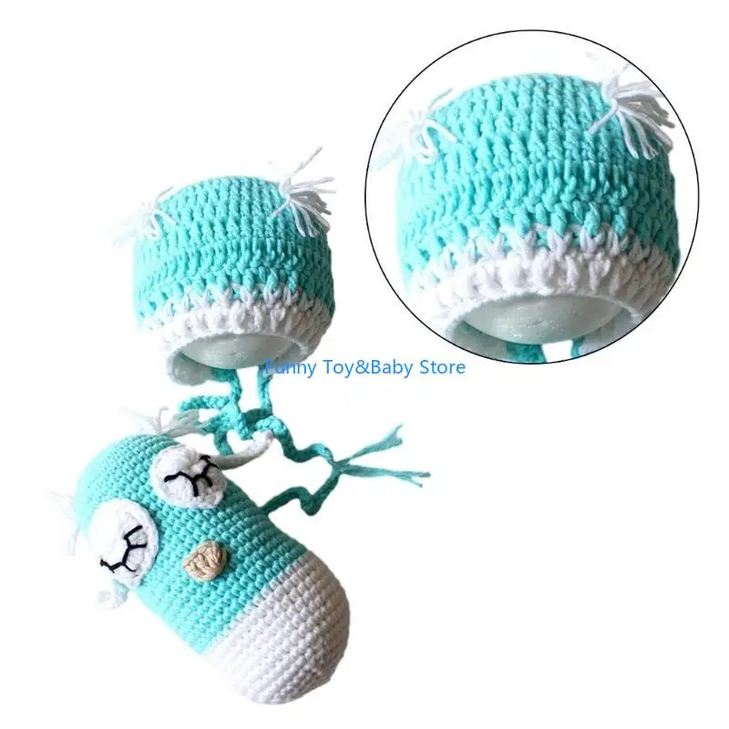 

C90B Baby Matching Chapet Hat & Doll Set Soft Baby Costum