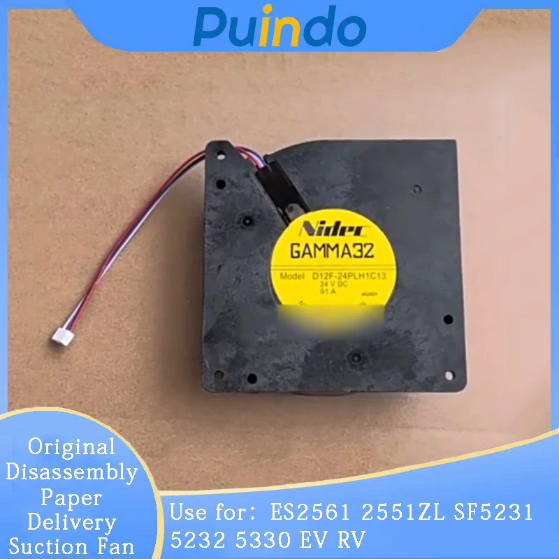 

Original Disassembly Paper Delivery Suction Fan for Riso ES2561 2551ZL SF5231 5232 5330 EV RV Exit Suction Fan Risograph