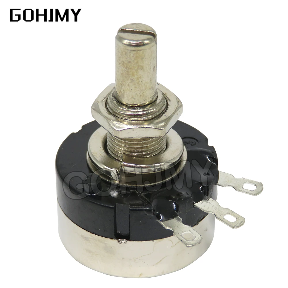 1ชุด (3ชิ้น) RV24YN20S + A03ลูกบิดหน้าปัด1K 2K 5K 10K 50K 100K 500K Ohm single Turn ฟิล์มคาร์บอน Rotary Taper Potentiometer
