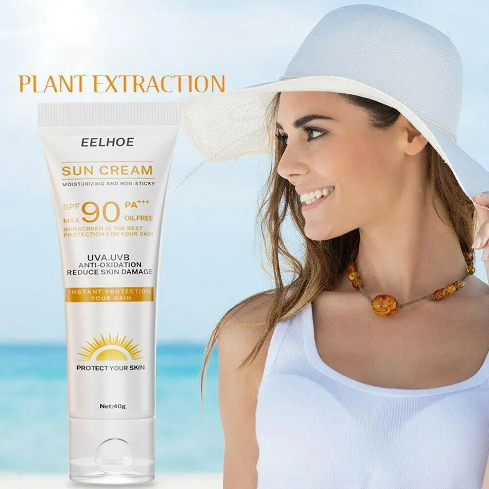 Eelhoe Zonnebrandcrème Spf 90 Whitening Zonnebrandcrème Voor Het Gezicht Van De Olie-Controle Bleken Gezichtsvochtinbrengende Crème Sunblock Huidbeschermende Crème