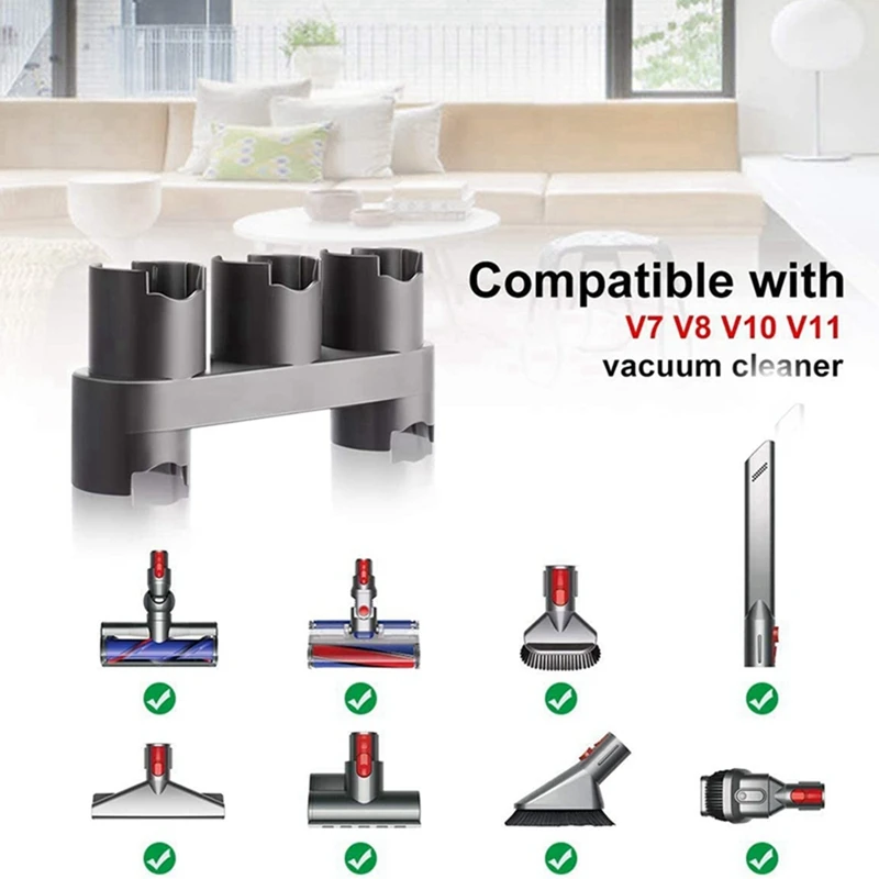 Kit de soporte de almacenamiento de cepillo para mascotas para Dyson V7 V8 V10 V11 piezas de aspiradora inalámbrica herramienta de limpieza de grietas LED