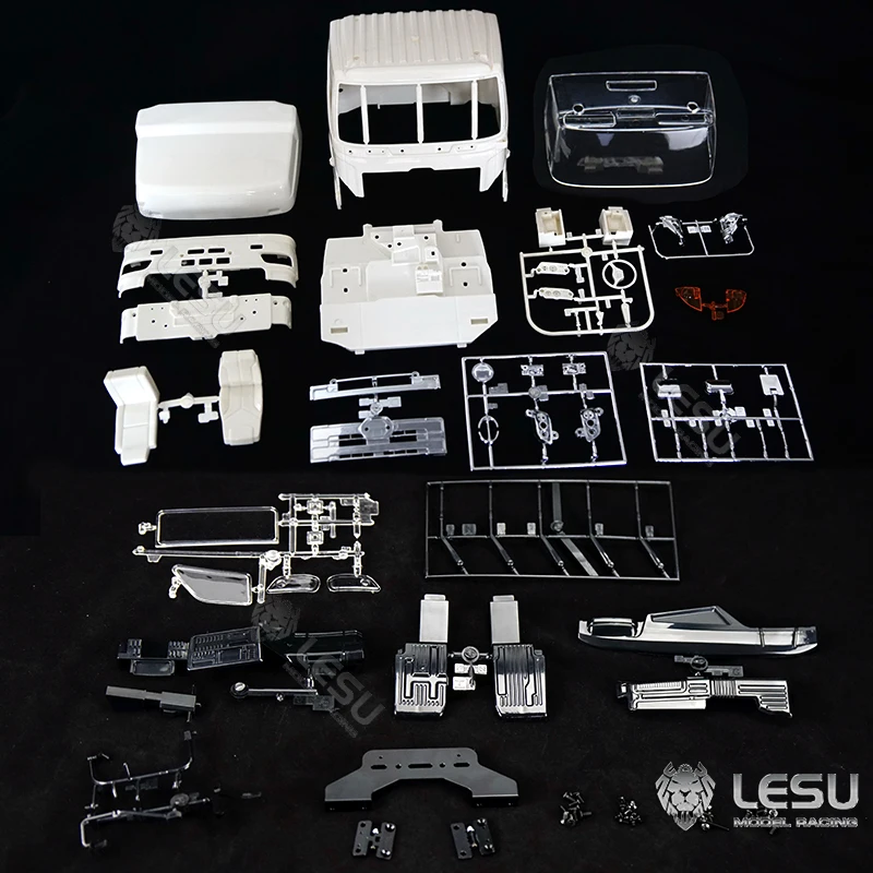 Lesu Model Hinoo 700 Cab Body Shell Detail Kit for 1/14 Dump Truck Tamiya Hercules Hobby JDM Radio Control Car Toys Modification