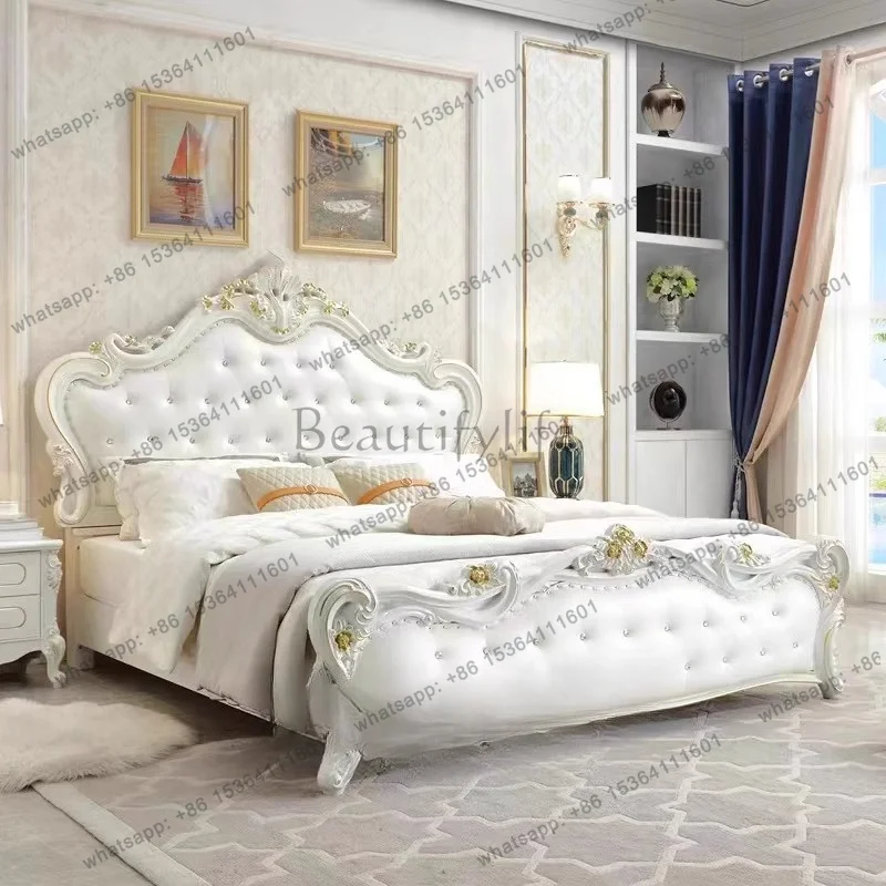 XX.Design Wooden Bed Girls Luxury Princess Bedroom Human Dog Headboards Bed Floor Beauty Letto Matrimoniale Lounge Suite Furnitu