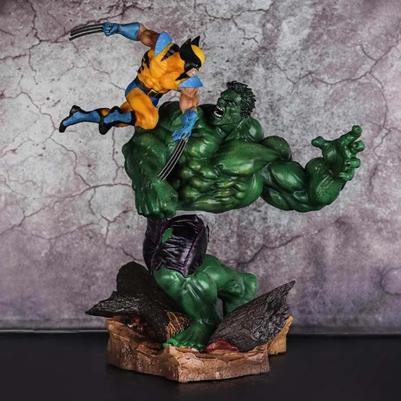 

Аниме Hulk Vs Росомаха статуя экшн-фигурка масштаб 1/6 окрашенная фигурка ПВХ игрушки для детей подарок