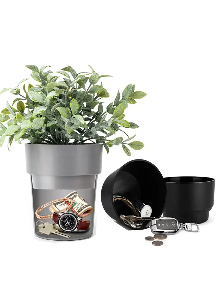 Grand coffre-fort GNE pour pot de fleur, boîte de rangement pour plantes cachées, surprise, secret, cacher de l\'argent, prédire, bijoux,