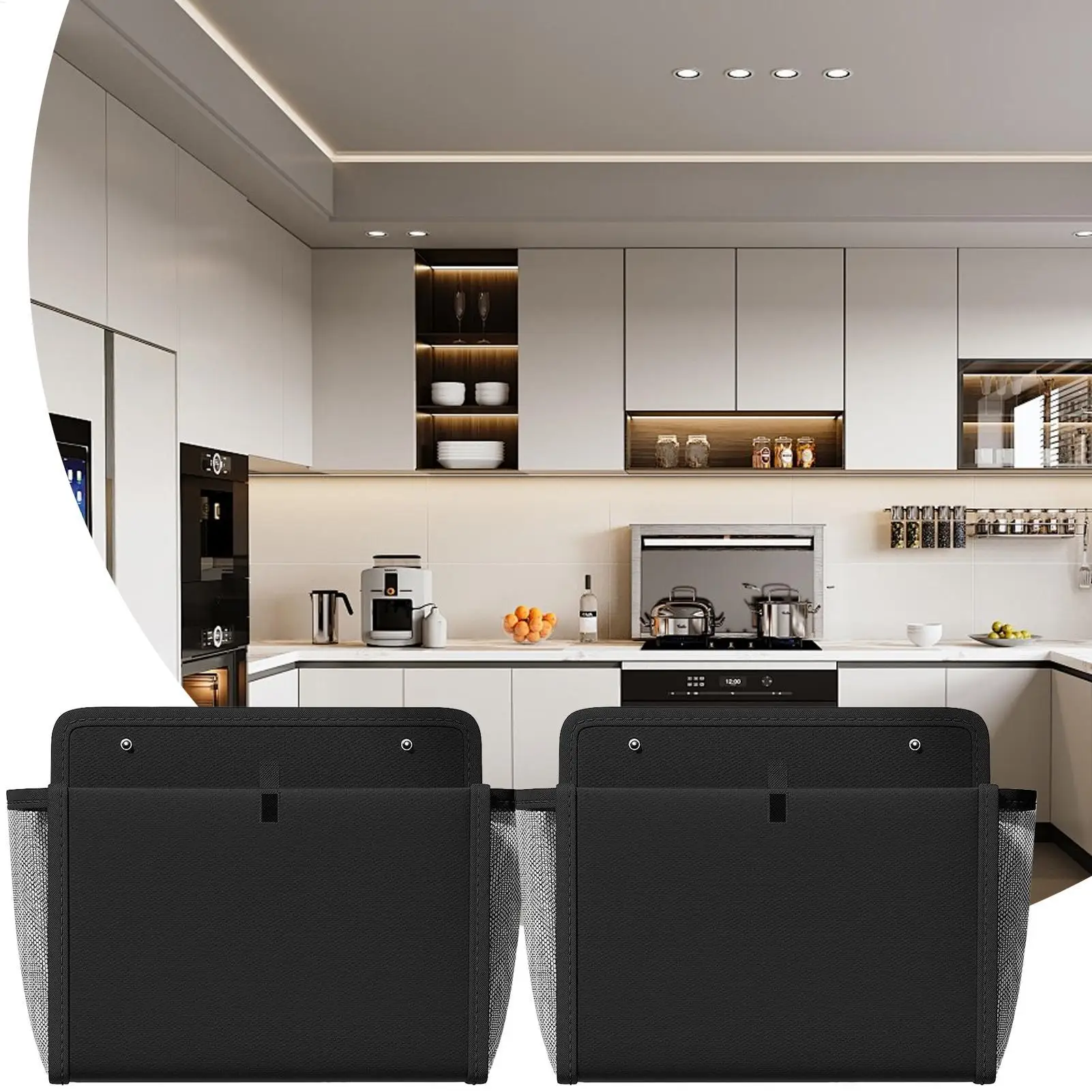 2PCS RV Shoe Storage Rack, Wall Mount Organizer with Pocket Bag for Camping Motorhome Kitchen Office Door
