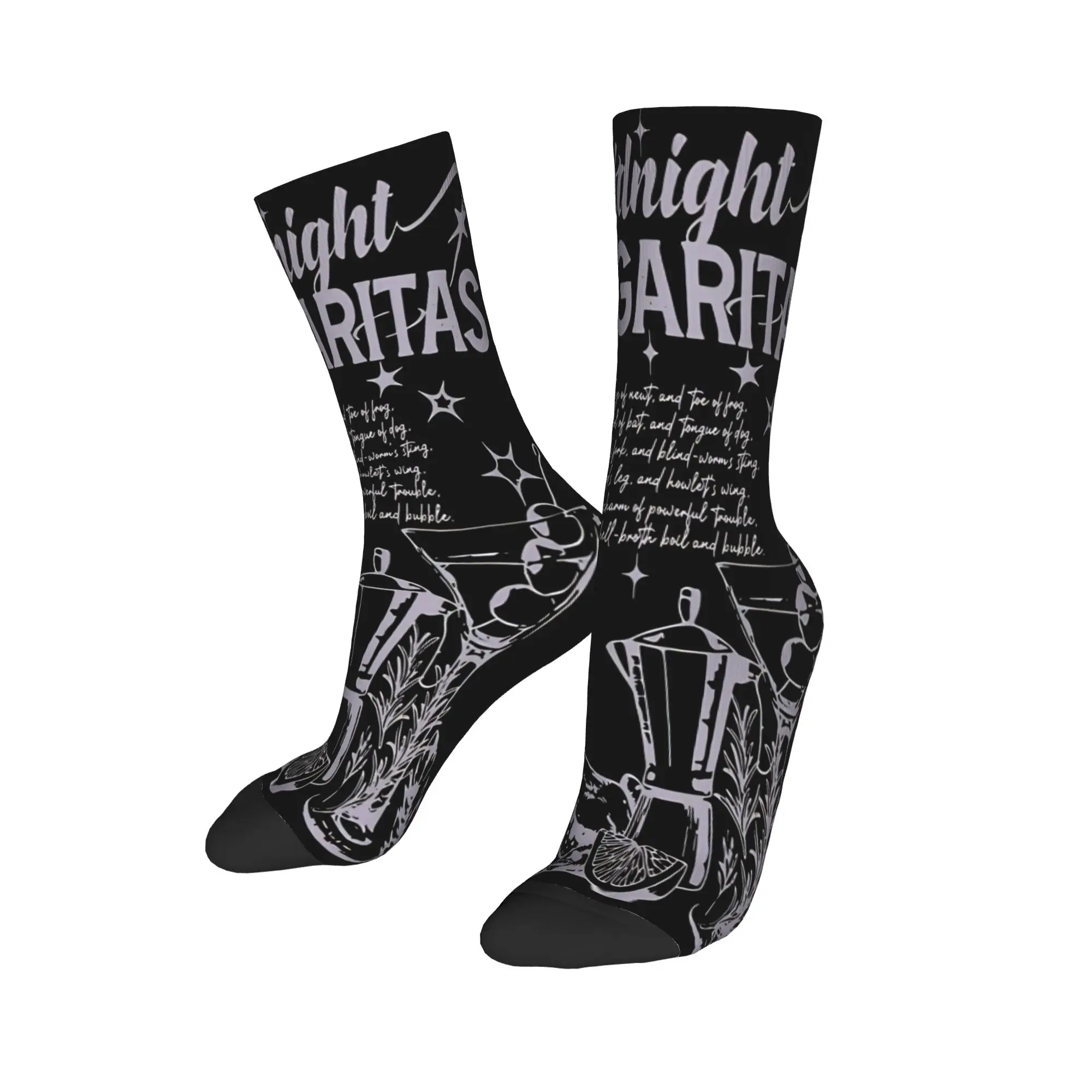 Unisex Practical Magic 2 Midnight Margaritas Witchcraft Cocktail Witchy Halloween Socks Breathable Fun  Socks Small Gifts