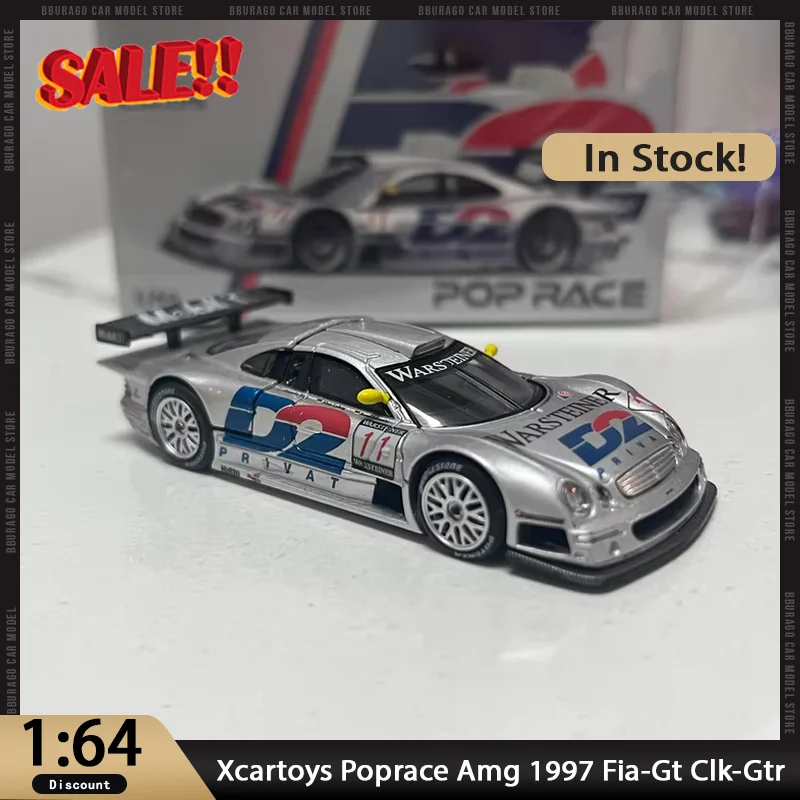 جديد في المخزون Xcartoys Poprace 1:64 مرسيدس بنز Amg 1997 Fia-Gt Clk-Gtr سيارة سبيكة مصغرة دييكاست مرسيدس حلية مخصصة #1