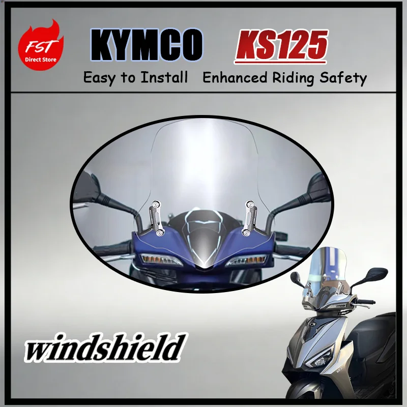 

FOR Upgraded Front Wind Deflector Splash Guard for KYMCO KS125 Motorcycle Anti-Vibration Mount Stable Structure Debris Blocking