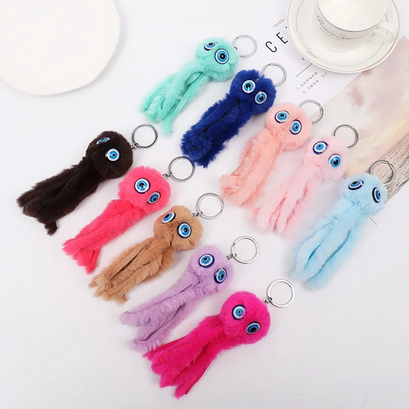 Funny Wacky Cartoon Octopus Plush Keychain Cute Octopus Shape Doll Girl Bag Decoration Pendant Children's Toys Birthday Gifts