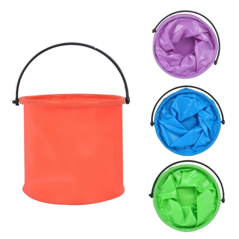 Beach Sand Toys Play Bucket Toy Folding Collapsible Bucket Gardening Tool Outdoor Pool Play Tool Toy Kids Summer Water Fun