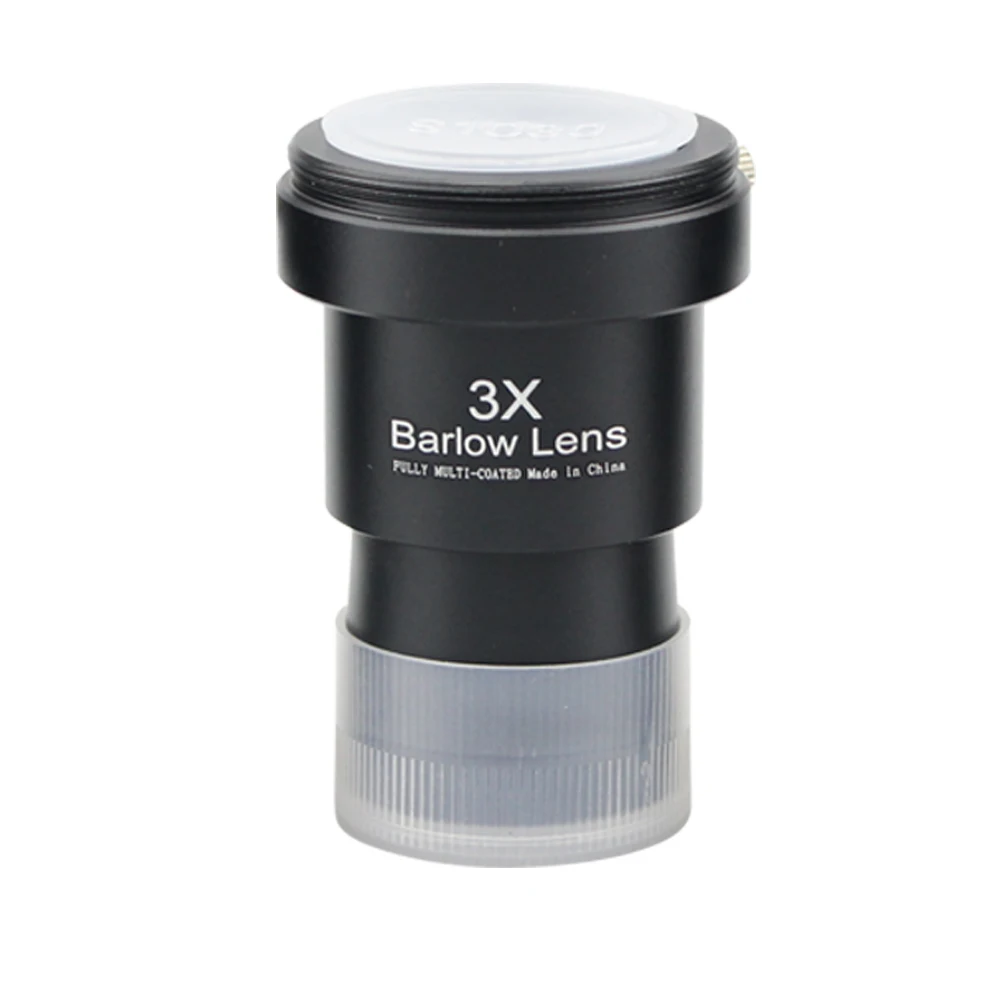 عدسة بارلو للتلسكوب مقاس 1.25 بوصة 2X/3X/5X - زجاج بصري مطلي بالمعدن بالكامل مع خيوط تثبيت على الكاميرا M42 للتصوير الفلكي