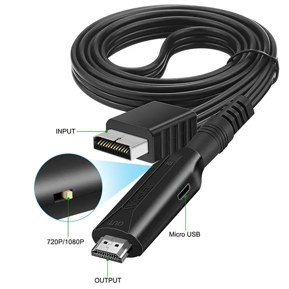 For PlayStation to HDMI-compatible Converter Male to Male Support 720P 1080P Output Digital Cable Acceessories