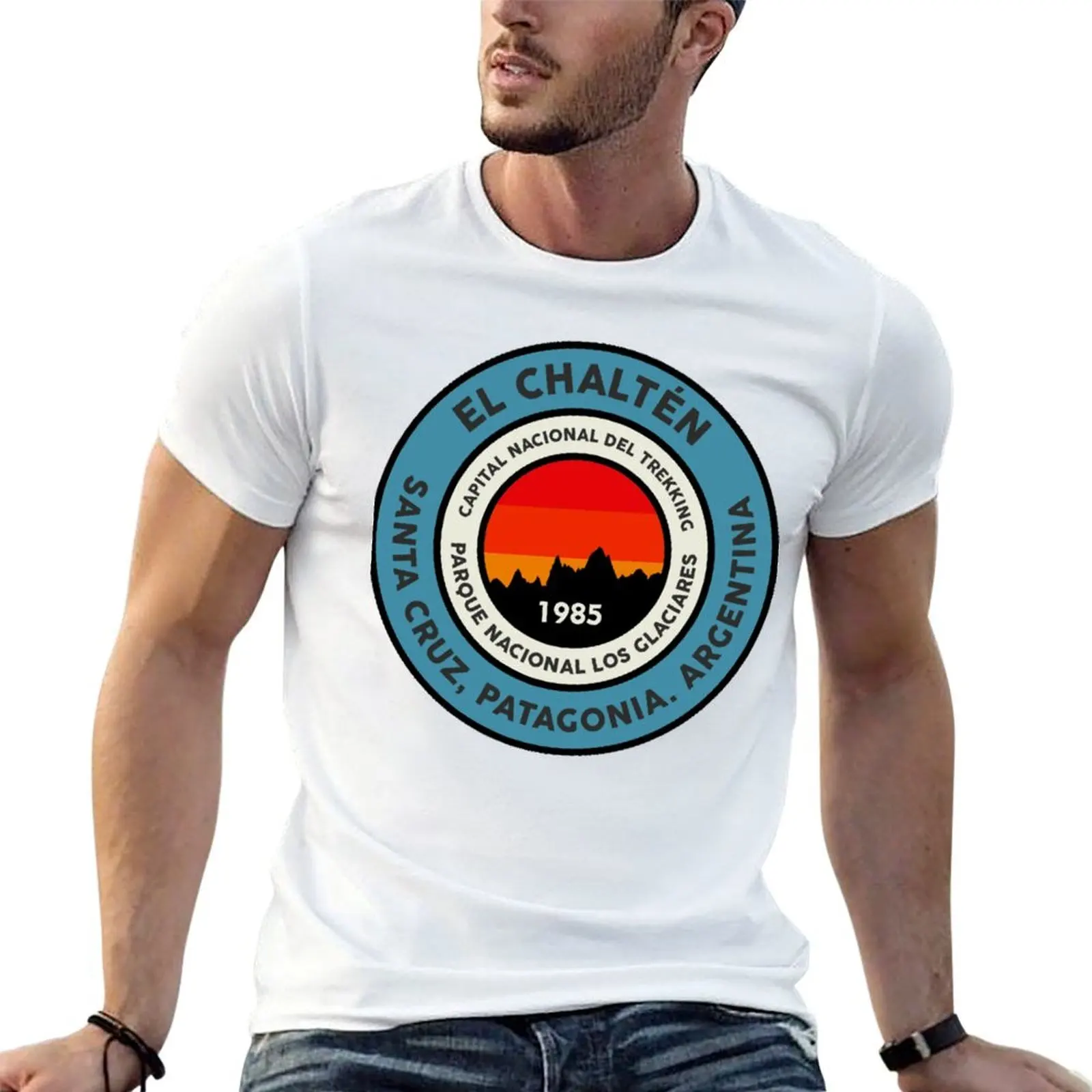 

EL CHALTEN Classic T-Shirt black cotton t-shirt plain for man package funny t shirts cotton T-Shirt