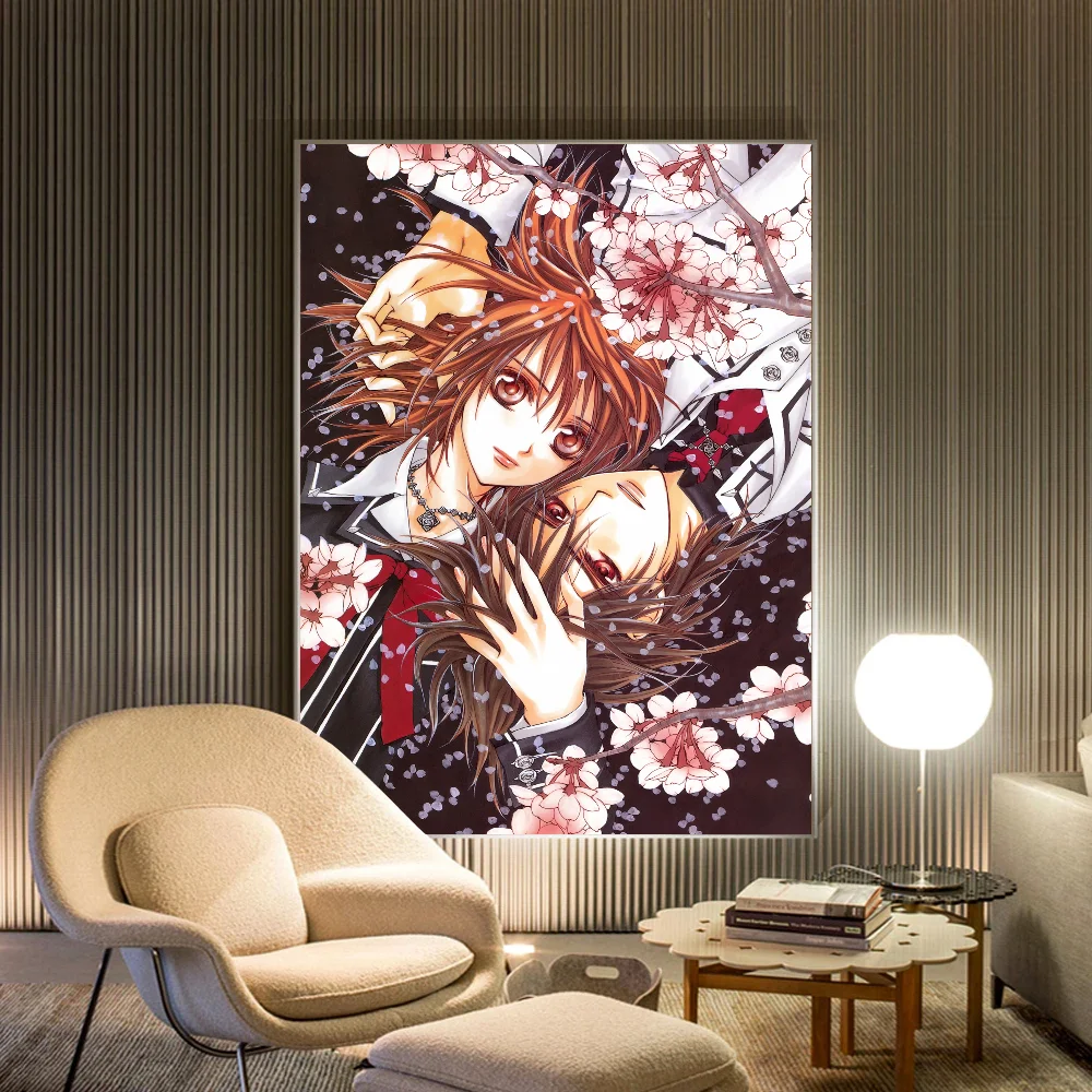 ملصقات أنمي فارس مصاص دماء ، ديكور غرفة كاواي ، ملصق ورقي لاصق مقاوم للماء ، بار مقهى #3