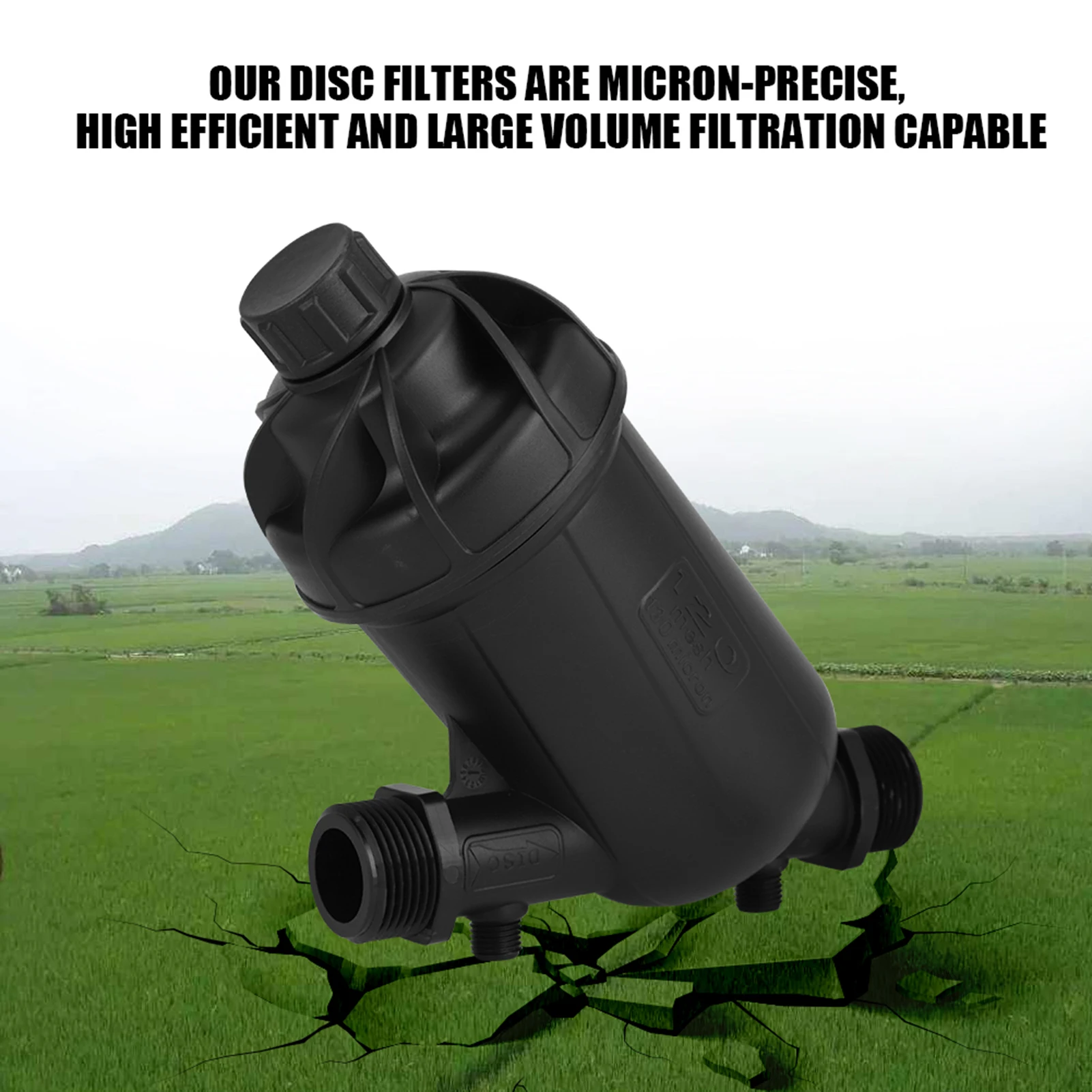 Drip Irrigation Filter 120 Mesh 130 Micron Level Disc Filter for Drip Irrigation Agriculture Garden Lawn Watering