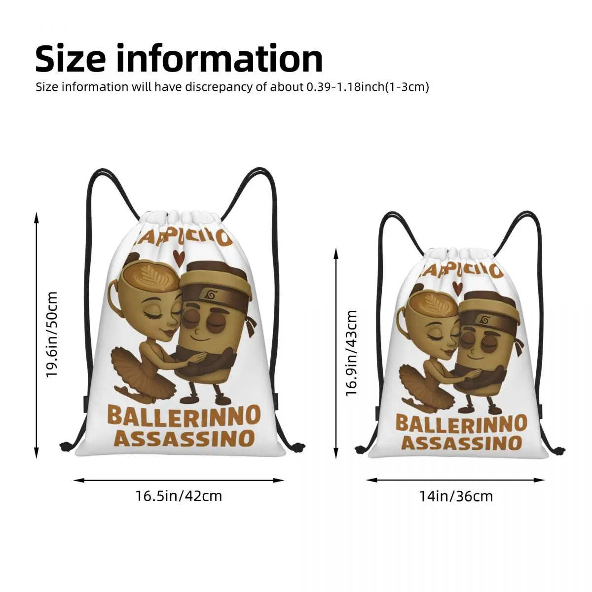 حقيبة ظهر كابتشينو راقصة الباليه اساسينو برباط حقيبة رياضية للصالة الرياضية حقائب برينروت الإيطالية للتمرين