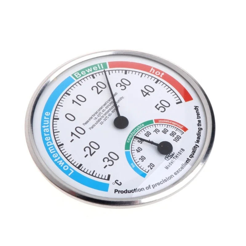 Portable Analog Thermometer Hygrometer Temperature Humidity Meter Gauge for Laboratory Workshop and House