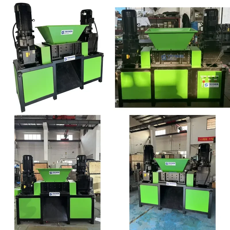 Recycling Machine 2026 Stryker ST-DB500 High Performance Metal Shredder Machine Metal Shredder Double Shaft Shredder 15kw
