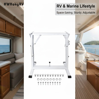 Adjustable RV Folding Table Stand and Bed Frame with Durable Aluminum Base for Camper Boat Outdoor Use Fast Local Delivery