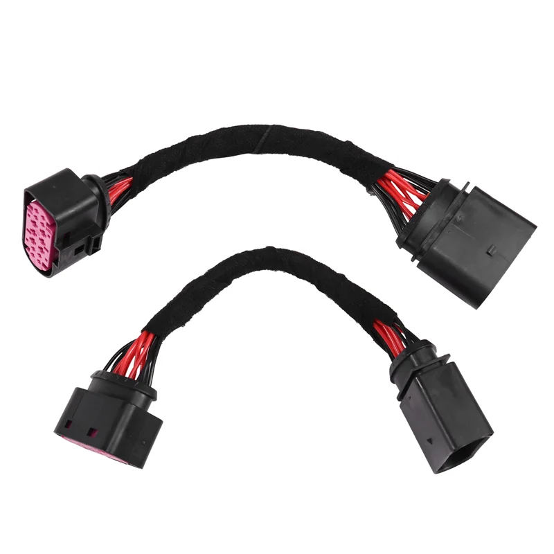 

2Pcs Xenon (14 Pins) Headlights Wiring Harness Connector Plug Adapter For Skoda Seat 1J0 973 737 1J0 973 837