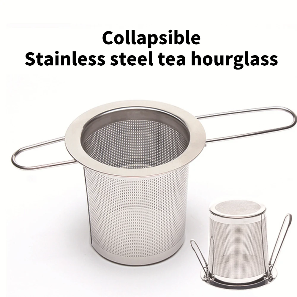 

High Quality Tea Strainer 304 Stainless Steel Tea Infuser Teapot Coffee and Tea Binaural Net Leak Tea Filter Kitchen Accessories