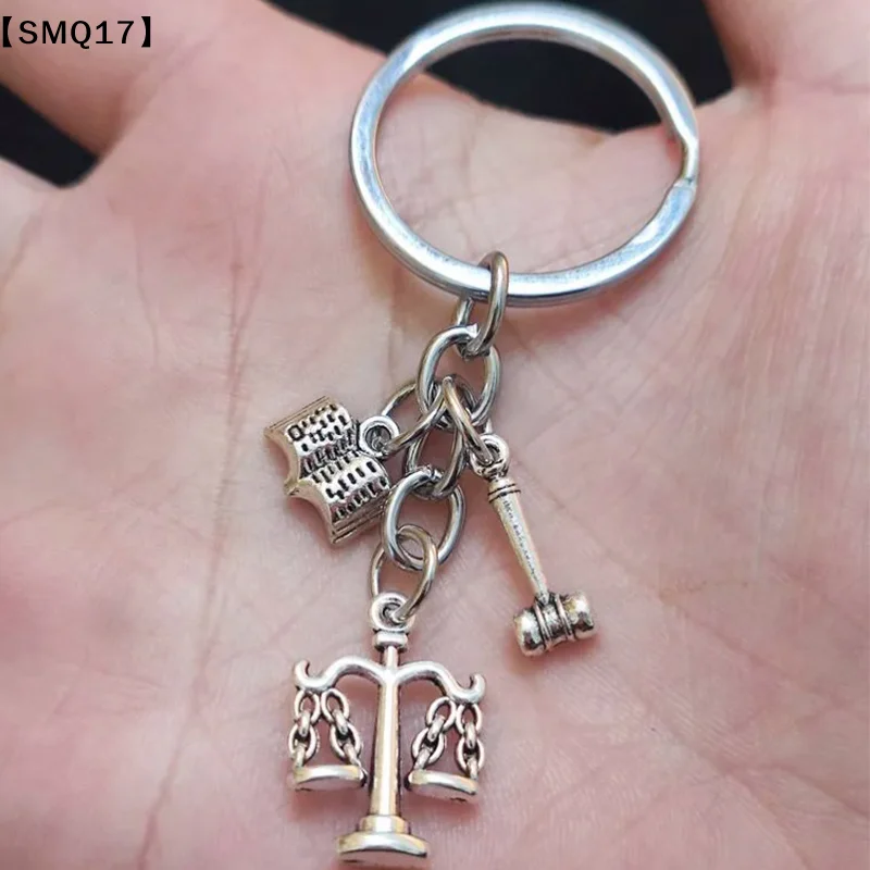 Balance, Judge And Book Keychain For Lawyer, Backpack Pendant Handmade DIY Bag Accessories【SMQ】