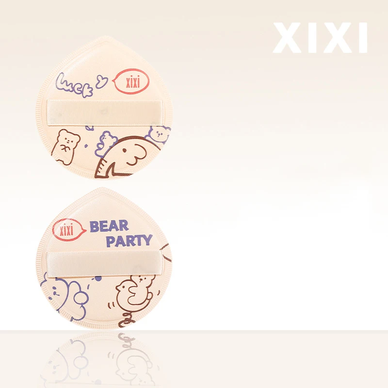 Xixi メイクアップスポンジ ソフトで色褪せない、ウェットでもドライでも完璧なファンデーション ファッショナブルなパウダーパフ