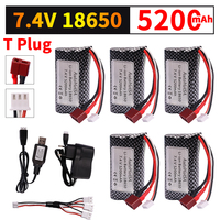 7.4V 5200MAH lipo Battery T Plug for SCY-16101 SCY-16102 SCY-16103 SCY-16201 SCY-16301 SCY-16302 SCY-16303 RC truck spare parts