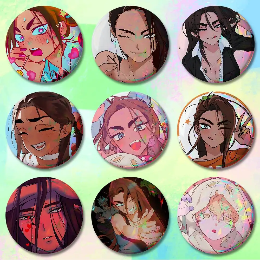 

A-Alien S-Stages Hyuna 58mm 44mm HD Print Brooch Badges Pretty Derby Round Display Brooches Lapel Pins