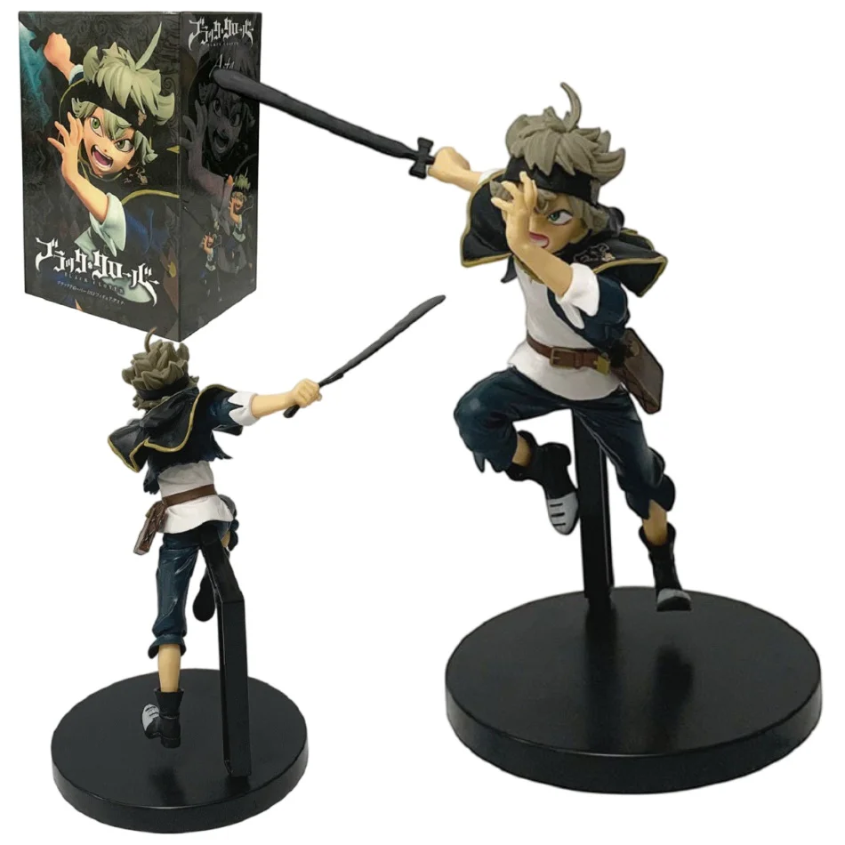 Figura de Asta de Black Clover en Pose de Batalla, Modelo de PVC Coleccionable, Adorno de Escritorio, Regalo de Cumpleaños para Fanáticos del Anime