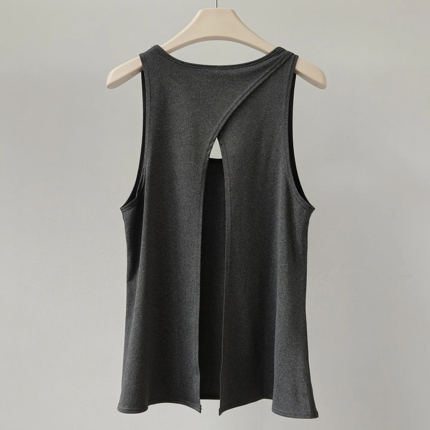 Damen Sommer Slim Fit Schnelltrocknende Ärmellose Rennweste Lose Fitnesskleidung Lässiges Yoga-Oberteil mit Bindung für Laufen und Aerobic – Detail 6