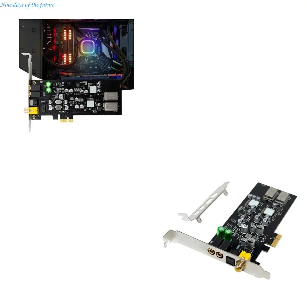 

Звуковая карта PCIe с коаксиальной оптикой, цифровая аудиосистема, поддержка высокого разрешения, частота дискретизации 44,1 кГц