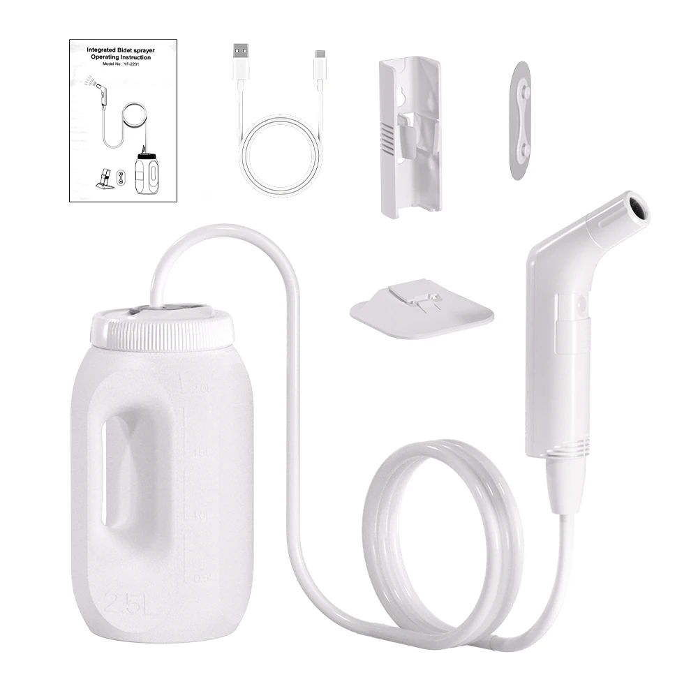 2.5L Portable Electric Bidet Rechargeable Shataf Hand Bidet Butt Sprayer for Personal Hygiene Cleaning Travel Camping Bidet image 3