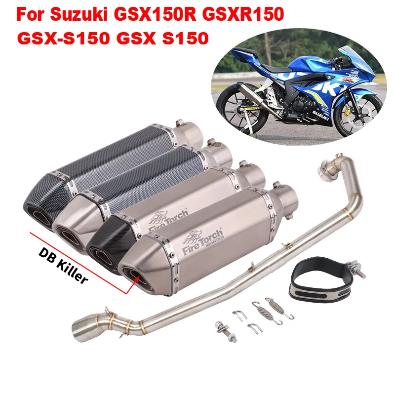 

For Suzuki GSX150R GSXR150 GSX-S150 GSX S150 Full System Front Pipe Motorcycle GP Exhaust Link Muffler With Removable DB Killer