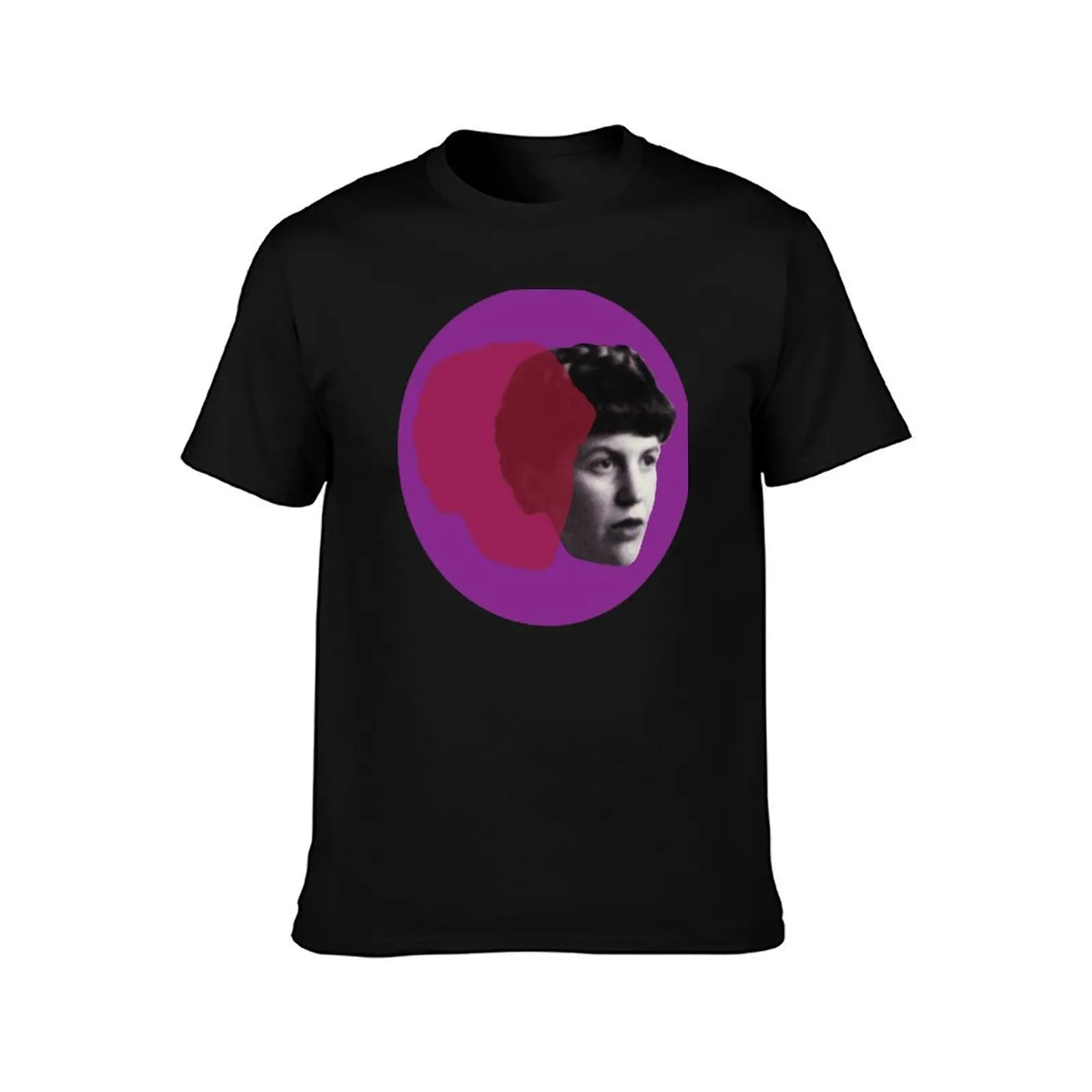 Sylvia Plath portrait T-Shirt Summer Print Short Sleeve Tee T-Shirt
