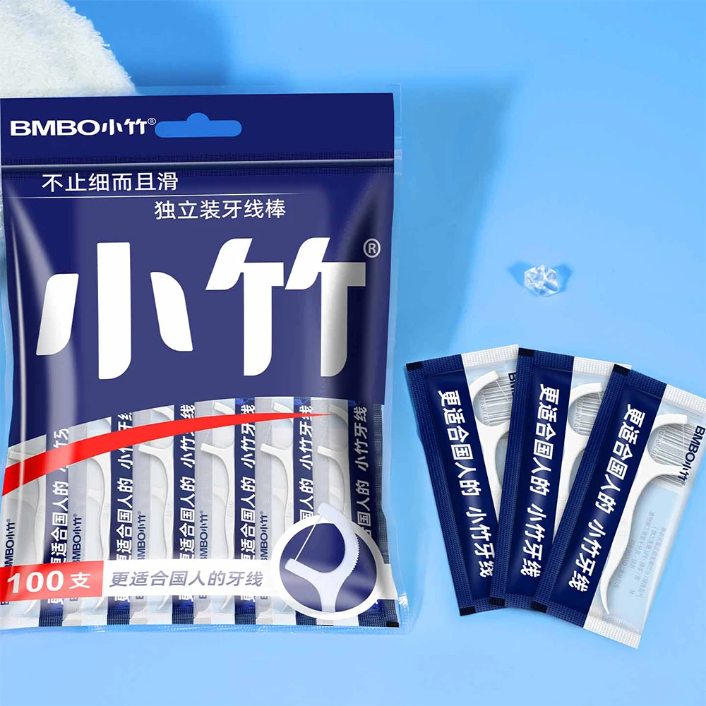 

Зубочистки BMBO 100 шт. в индивидуальной упаковке для взрослых, для путешествий, ресторанов, офисов, для чистки зубов