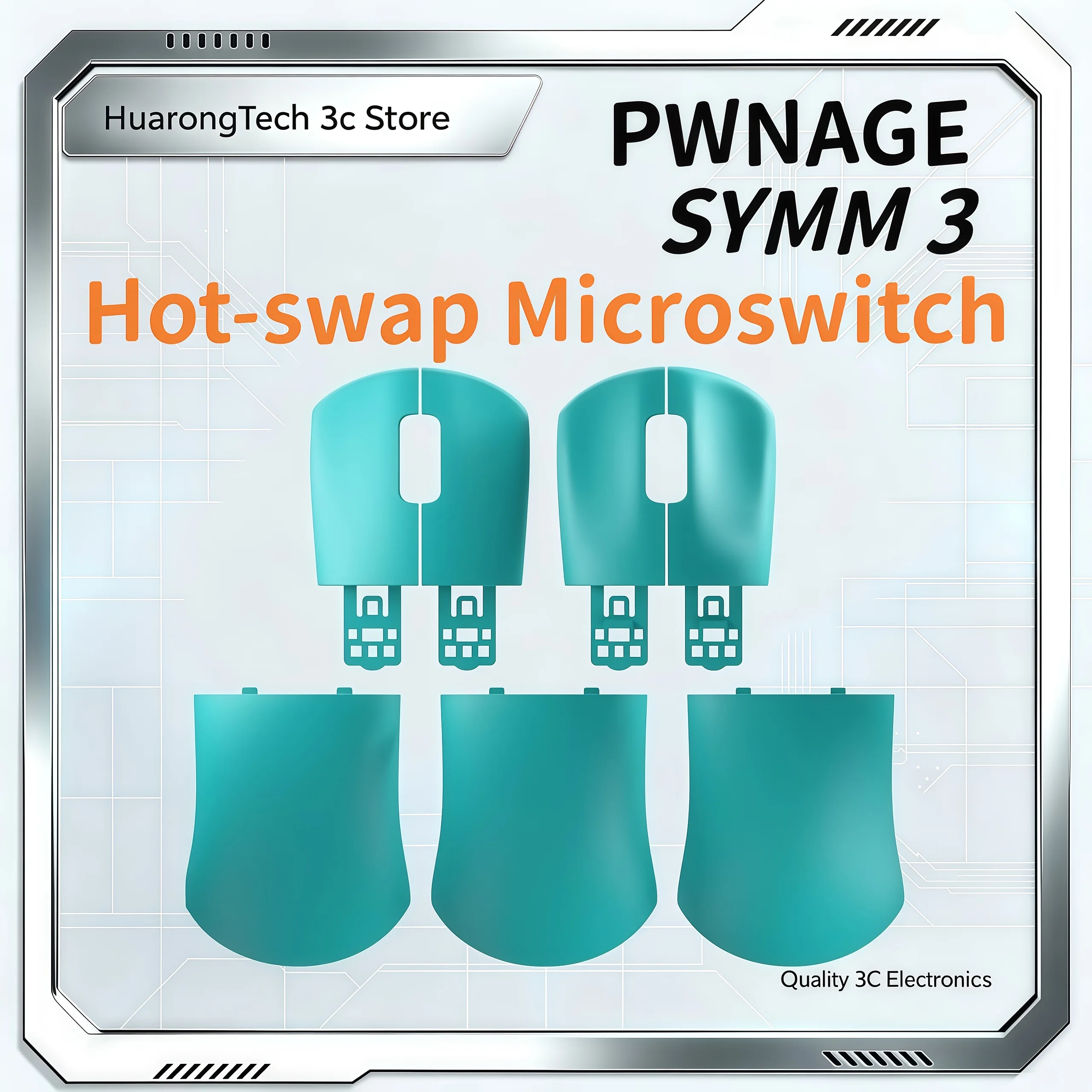Pwnage Symm3 Hot Swap Micro DIY Shell Change Wireless 8K Mouse Shell Mouse Outer Housing Accessory Engineering Plastic DIY