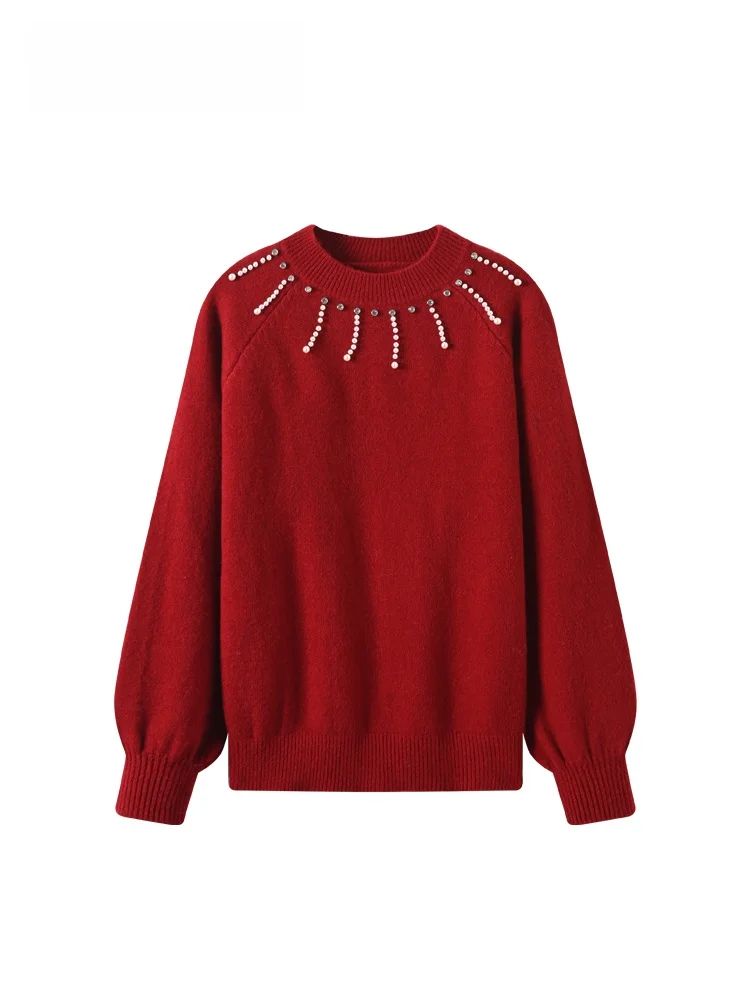 

Вязаный длинный свек больших размеров, круглый повседневный топ Ne для женщин, осень-зима, модный сли, удобный полиэфирное волокно