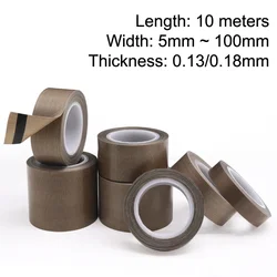 PTFE Tape Adhesive Cloth Insulated Vacuum High Temperature Resistant Sealing PTFE Tapes Width 5~100mm Thickness 0.13mm 0.18mm