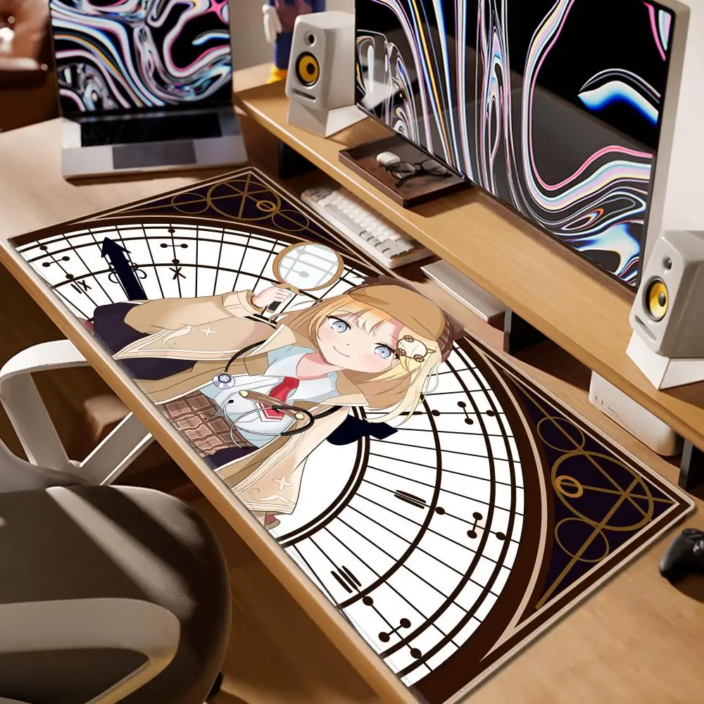 Alfombrilla de ratón grande y gruesa para ordenador portátil, tapete para teclado de mesa, regalo antideslizante, Hololive, YouTube, MoUs