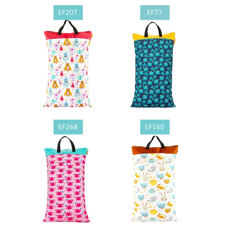 

Waterproof Wet Bag Reusable Washable Wet Dry Bag Baby Cloth Diaper Gym Clothes Travel Bag Beach Pool Swimsuits Pocket