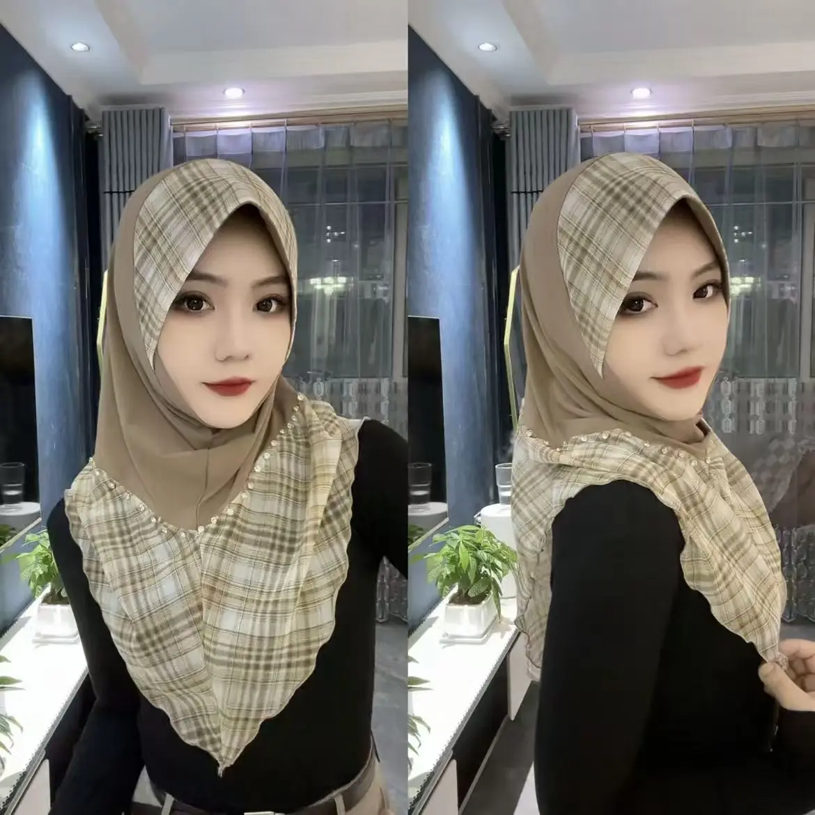 Livraison gratuite Hijab femmes musulmanes châle foulard de luxe glands en mousseline de soie écharpe malaisie Kufi Islam été étudiant Turban 05436