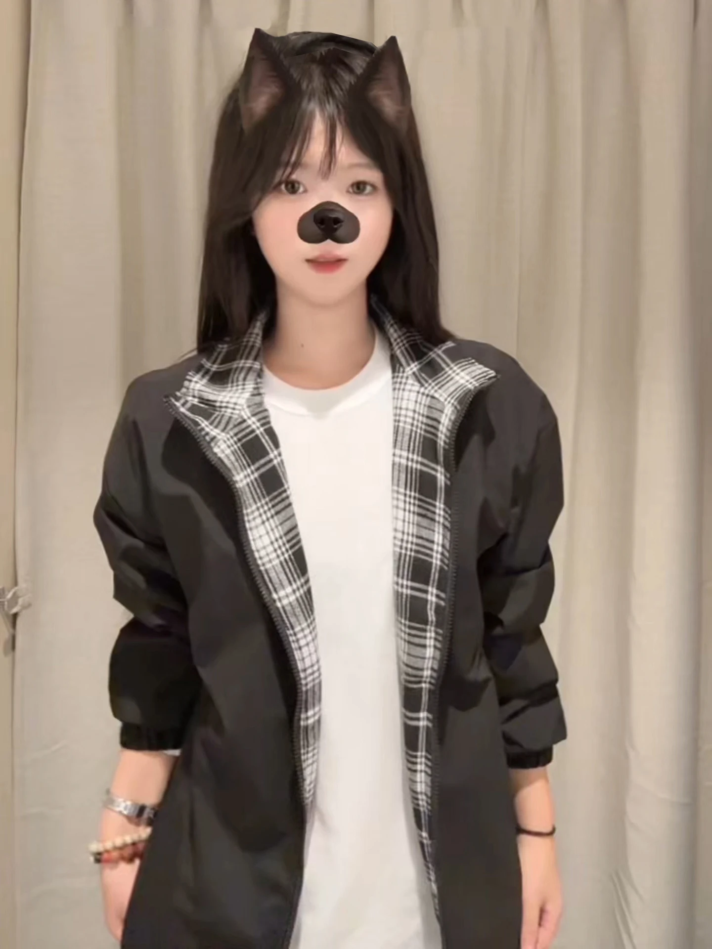 

Bla Plaid Baseball Sle Jaet Men's Autumn Casual Design Sensation Breathable Lightweight Stand Fit Teenage Faion