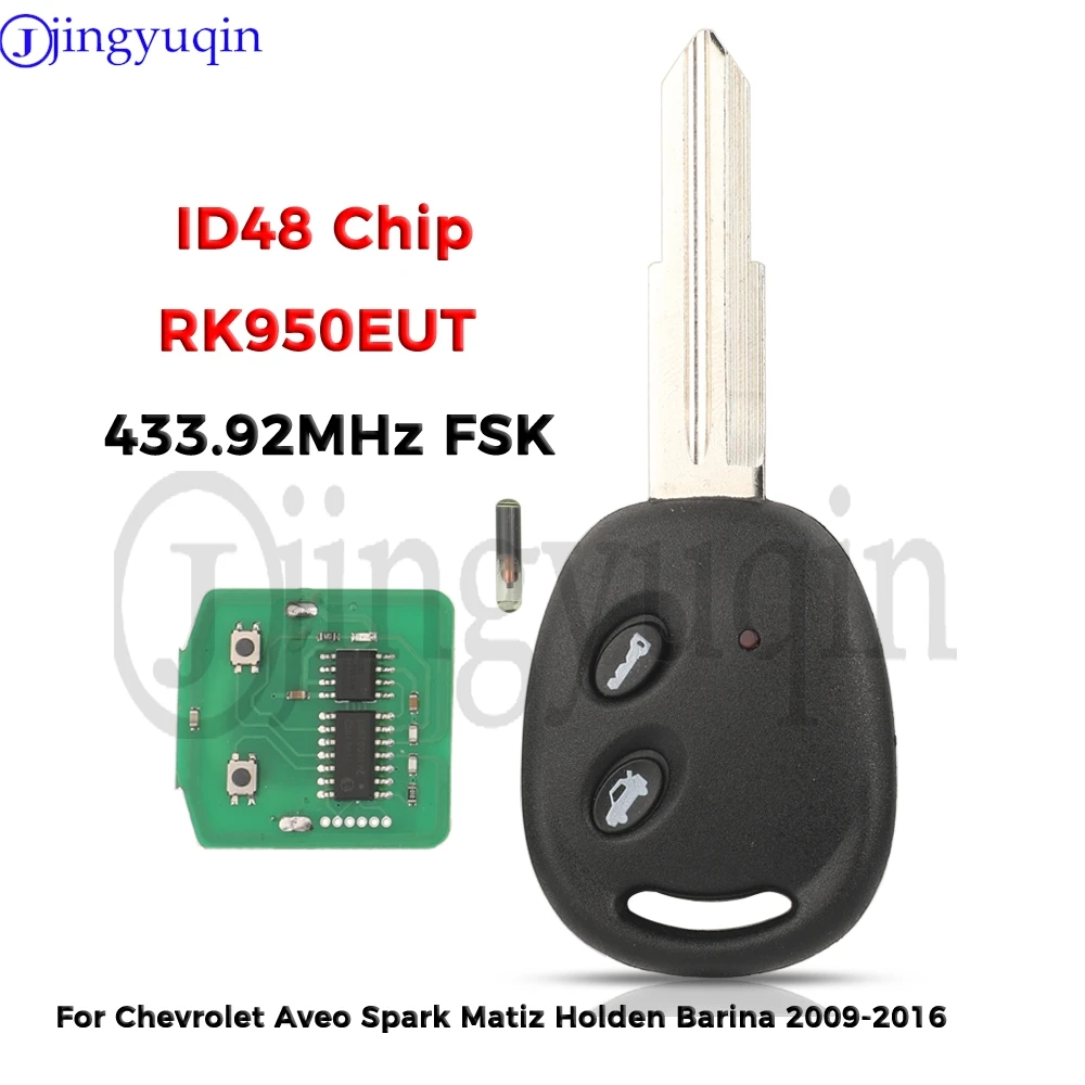 

Jingyuqin 433,92 MHz FSK ID48 для Chevrolet Aveo Spark Matiz Holden Barina 2009-2016 дистанционный ключ-брелок от машины rk950тело CE 0678 управление