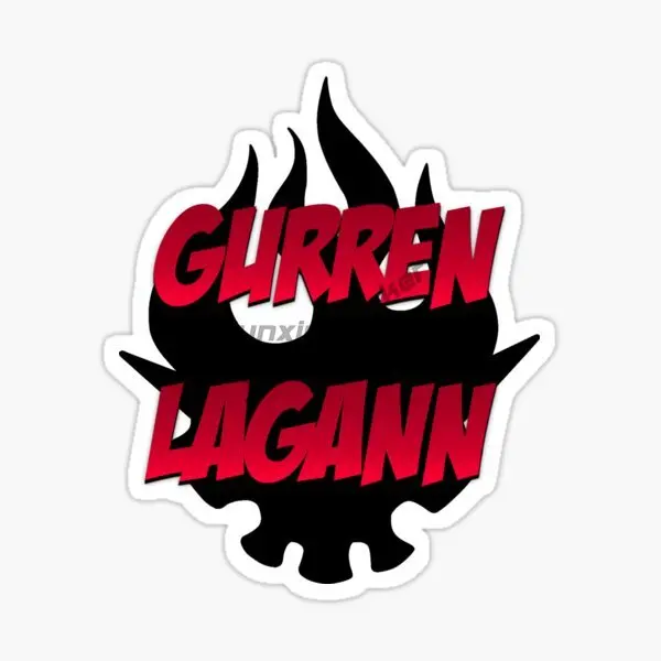 Toppa Gurren Lagann Anime Flame Skull Stickers for Decorate Wall Racing Motorcycle Car Table Off-road Van Decal Accessories