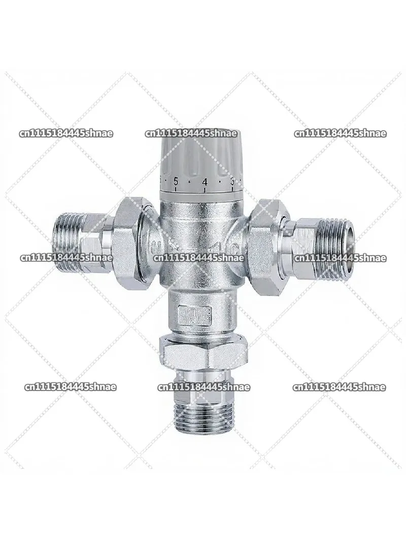 Brass chrome plated automatic thermostatic mixing valve Automatic temperature control valve, universal thermostatic valve